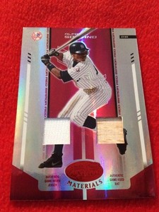 2004 Leaf Certified Materials Alfonso Soriano Game Used Jersey Bat /250 Yankees 