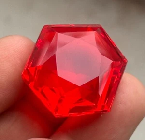 72+CT Natural Hexagon Cut Mexican Orange Fire Opal Certified Translucent Loose - Picture 1 of 7