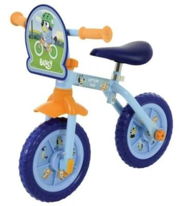 Bicicleta de entrenamiento azul 2 en 1 10" estabilizadores de bicicleta para niños equilibrio de pedal - Imagen 1 de 4