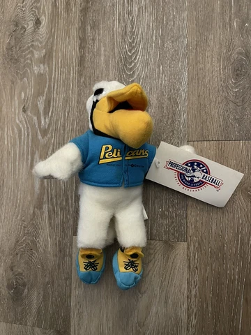 Myrtle Beach Pelicans MLB SPLASH Mascot Plush Stuffed Toy  10" Rare NWT New Cover