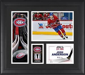 Josh Anderson Montreal Canadiens FRMD 15" x 17" Collage with a Piece of GU Puck