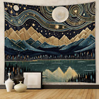 Mountain Forest Tapestry Boho Landscape Moon Stars Tapestry For Bedroom Aestheti