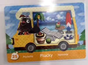 25 Plucky 25 Animal Crossing Welcome Amiibo New Leaf RV Serie Karte NA Version - Bild 1 von 2