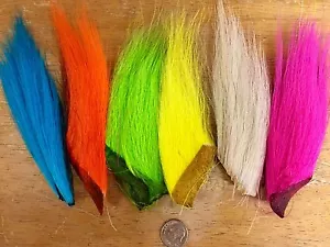 FLUORESZIERENDES BUCKTAIL-KOMBIPACK. HARELINE DUBBIN. 6 FARBEN / STÜCK. FLIEGENBINDEN - Bild 1 von 1