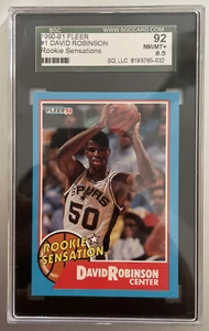 1990-91 Fleer #1 Rookie Sensations David Robinson SGC 8.5 NM/MT+ - Bild 1 von 3