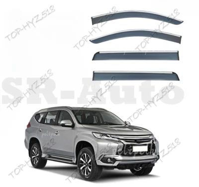 Para Mitsubishi Montero Sport 2016+ Visera de ventana Ventilación Protector solar Protector de lluvia Foto 1 de 4