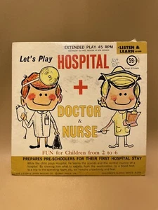 Vintage Let’s Play Hospital Doctor & Nurse Childrens LP 45 - Picture 1 of 4