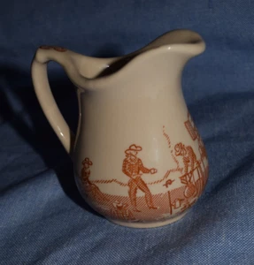 Raro carro cremoso Wallace China 3,25" vintage anni 50 cavallo cowboy cactus - Foto 1 di 5