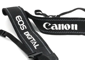 Genuine Cannon EOS Digital Camera Neck/Shoulder Strap Black & White From Japan - Picture 1 of 12