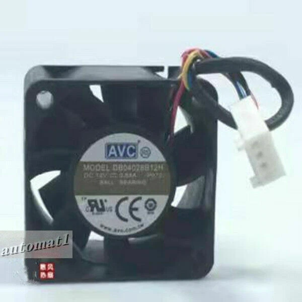 For 1 PCS AVC Fan DB04028B12H DC 12V 0.53A 4CM 4028 4 pin 404028mm - Image 1 of 1