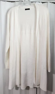 Verve Ami Women's Open Front Long Sleeve White Cardigan No Size Material Tags - Picture 1 of 4