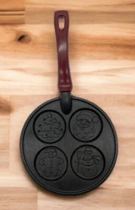 Nordic Ware Christmas Pancake Griddle Skillet Santa Tree Snowman Gingerbread - Picture 1 of 5