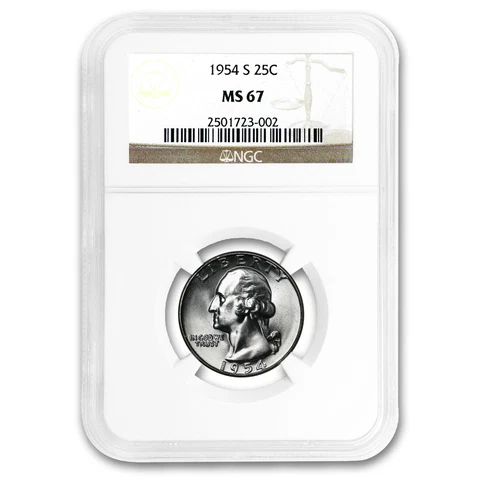 1954-S Washington Quarter MS-67 NGC - SKU#53628 Cover