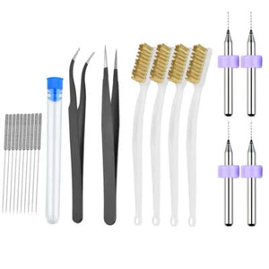 20 Stück 3D Zubehör 3D Drucker Tool Kit, Nadeln, Pinzette, Bürste, Bohren verwen - Bild 1 von 5