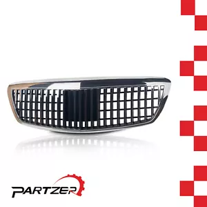For 2005-08 Mercedes Benz W221 S-Class Chrome Maybach Style Front Bumper Grille - Picture 1 of 11