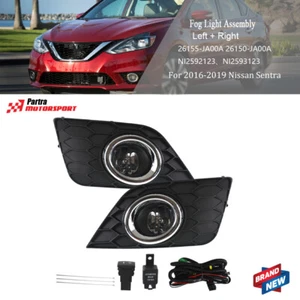 Luces antiniebla de parachoques delanteras con lente transparente para Nissan Sentra 2016-2019 con bisel + interruptor - Imagen 1 de 11