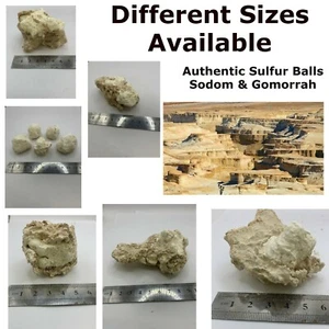 Brimstone Sulfur Balls From Sodom and Gomorrah City Biblical Christianity Gifts - Picture 1 of 70
