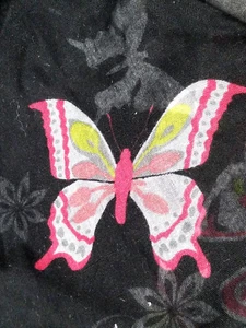 BUTTERFLY SHAWL 18x68" Stole Wrap Scarf black pink white lime - Picture 1 of 10