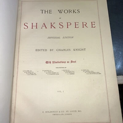 The Works of Shakspere Imperial Edition in 7 Volume Set Notes Charles Knight - Image 1 of 4