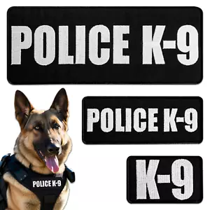 3-Piece Police K9 Patch Set: Durable Embroidered Patches for Dog Vest Harnesses - Picture 1 of 10