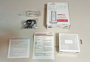 Modem via cavo Arris Surfboard SB6183 686 Mbps DOCSIS 3.0 nuovo in scatola aperta, bianco - Foto 1 di 4