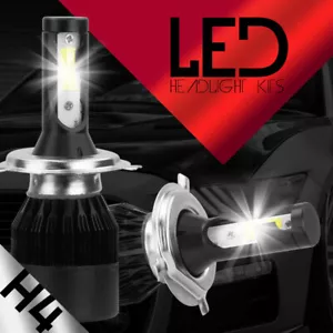 2 PCS H4 9003 HB2 48800LM LED Headlight Bulb Cree COB Kit Hi Lo Beam 6500K White - Picture 1 of 12