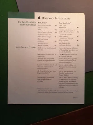 Apple Macintosh Sofware  Referenzkarte / Reference Card  D030-3911-A – RARITÄT! - Bild 1 von 4
