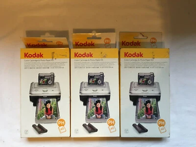 3 New Kodak PH40 EasyShare Printer Dock Color Cartridge & Photo Paper Refill Kit - Image 1 of 4