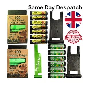 Doggy Dog Poo Taschen Rollen Krawattengriffe Haustier Koop Abfall Pick Up Aufräumen Scooper Poo - Bild 1 von 6