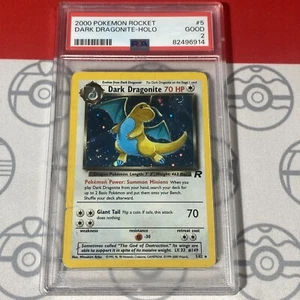 PSA 2 GOOD Dark Dragonite Holo 5/82 Pokemon 2000 Rocket Card 6914 - Picture 1 of 3