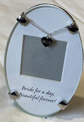 Frameless Bride for a Day Photo Frame By Mud Pie 6x4" White - Image 1 of 4