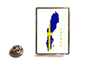 BANDERA SUECA MAPA DE SOLAPA PIN INSIGNIA CORBATA PIN REGALO - Imagen 1 de 1