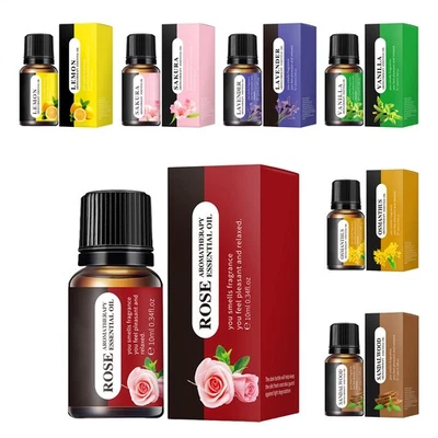Essential Oils 10ML Aromatherapy Pure Essential Oil Fragrances Diffuser Burner - Image 1 of 4