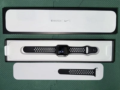 Apple Watch Series 2 Nike+ 38mm Black with Original Box, Paperwork, Extra Band - Image 1 of 4