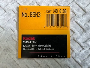 KODAK WRATTEN GEL FILTER (75X75MM) 3X3 INCHES No. 85N3 - Picture 1 of 2
