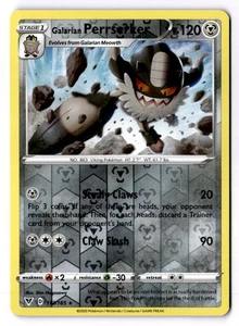 Galarian Perrserker Reverse Holo Rare SWSH04: Vivid Voltage 113/185 NM - Picture 1 of 2