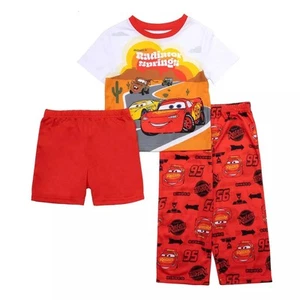 Centric Brands Disney Cars Boys' 3-Piece Pajama Set, Short Sleeve Shirt,... - Picture 1 of 2