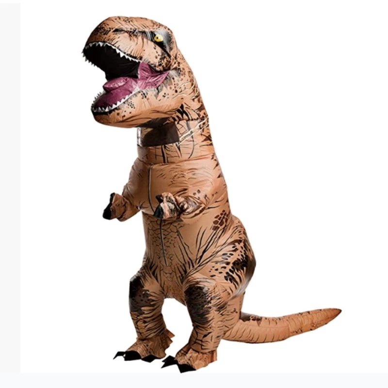恐龙充气服装成人/儿童套装套装万圣节角色扮演派对 — 第 1/4 张图片