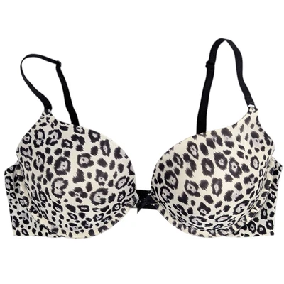 Lindo sujetador push up Victoria's Secret para mujer talla 36D estampado animal blanco negro lazo Foto 1 de 4
