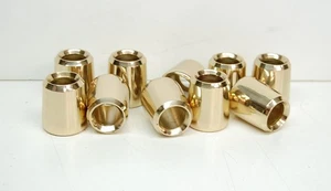 Set of 10 New Solid Brass 1" Candle Followers, 1" Burners (10 Pieces) - Picture 1 of 8