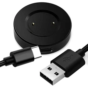 Kabel 80 cm + 2-pinowa ładowarka stacja dokująca kompatybilna z Huawei Watch GT/2/2E czarna - Zdjęcie 1 z 6