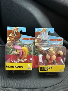 Super Mario Jakks Donkey Kong und Dixie Kong 2,5 Zoll Figuren Nintendo - Bild 1 von 4