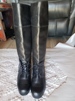 Botas para mujer Blondo talla 8 montar negras con cordones impermeables refuerzo de pantorrilla Foto 1 de 4