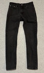 Levis 512 Men's 30x32 Black Denim Slim Tapered Fit Dark Wash Circle R Jeans - Picture 1 of 17