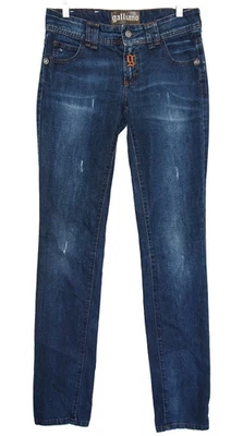 Pantalones de mezclilla para mujer John Galliano azul desgastado talla 27 Foto 1 de 4