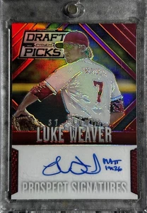 Luke Weaver Auto 2014 Panini Red Prizm 043/100 Rookie #27 Autograph Yankees - Bild 1 von 2