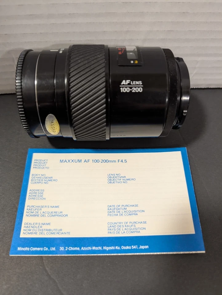 *BASICALLY NEW* Konica Minolta Maxxum AF 100-200mm f/4.5 AF Lens For Minolta - Image 1 of 4