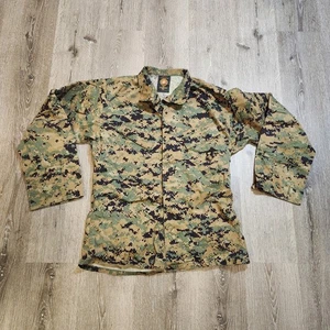 Camo Jacket Mens USMC Marines Digital Woodland MARPAT Military Shirt Medium Reg - Picture 1 of 13