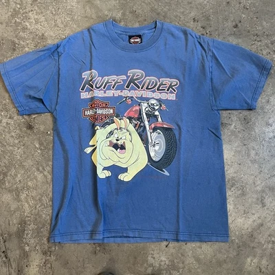 Vintage Harley Davidson T-shirt large sun faded Looney Tunes Roughrider T-shirt  - Image 1 of 4