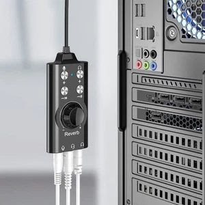 USB auf 3 5mm Soundkarte mit 7 1 Surround Sound für Gaming Laptops und PCs - Photo 1/12